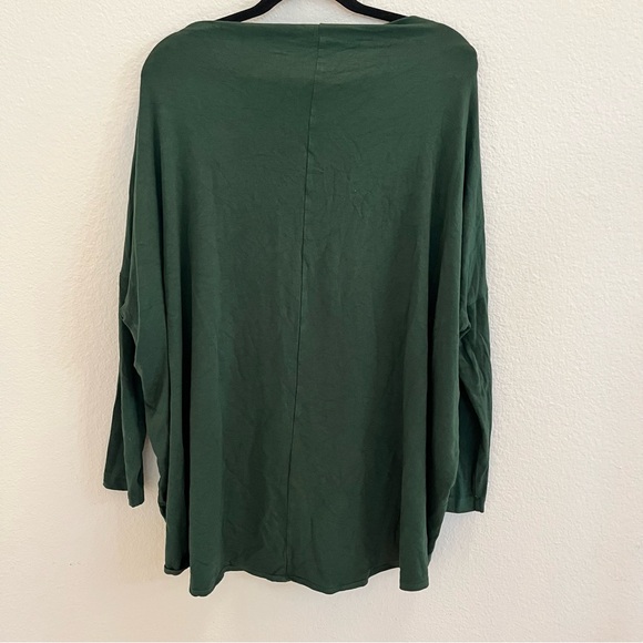 Quiet Luxury Staple Oversized Hunter Green Tunic Minimalist Lagenlook Luxe - Picture 2 of 11